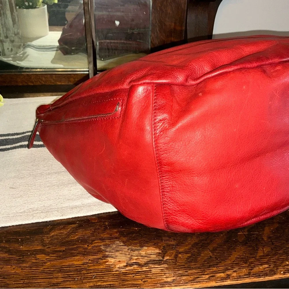 NWOT Frye Jenny Leather Slouch Hobo Shoulder Bag Burnt Red Hangtag Retail $428 - Picture 9 of 14